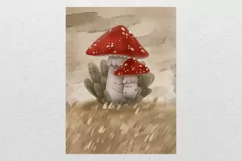 FLY AMANITA MUSHROOM Amanita muscaria, fly agaric hand paint Product Image 10