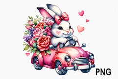 Easter Day Bunny Sublimation - Easter Day Clipart PNG Design Product Image 1