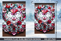Flowers Garden Flag Sublimation| Flower Garden Flag PNG Product Image 1