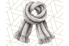 Watercolor Winter Hats and Scarves Clipart PNG Product Image 2