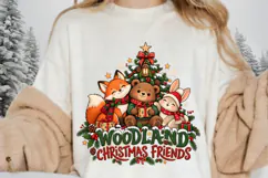 Woodland Christmas Friends Cute Forest Animals Holiday Product Image 3