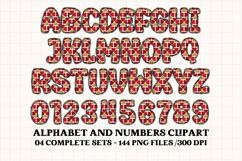 Valentine Alphabet Clip Art, valentines day letters doodle Product Image 4