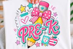 Pre-K Back to School Striped Shirt PNG Product Image 1