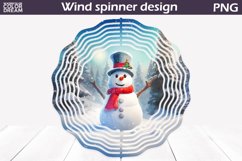 Snowman Wind Spinner | Wind Spinner Sublimation Design Product Image 1