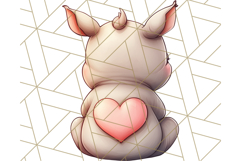 Cute Back View Sitting Animal Clipart PNG From Behind Product Image 2