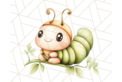 Cute Caterpillar Clipart PNG, Spring Bug Illustrations Product Image 2