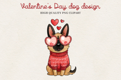 Valentine’s Day Cute Dog Clipart | Love Puppy PNG Product Image 1
