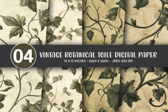 Vintage Ivy Vine Digital Paper Product Image 1