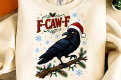 Funny Christmas PNG, Crow Raven, F-CAW- F PNG, Christmas PNG Product Image 8
