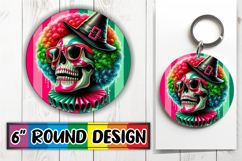Luminous Ornaments Round Design PNG, Skull Product Image 1