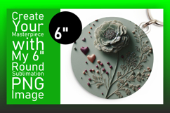 Bright Circle Design for Coasters , 3D Flower Product Image 1