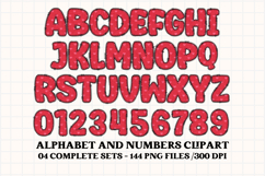 Valentine Alphabet Clip Art, valentines day letters doodle Product Image 4