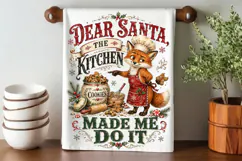 Funny Christmas Towel PNG,kitchen towel , funny christmas Product Image 4