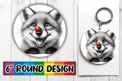 Cheerful Round Design Sublimation PNG, Cute Animals Product Image 1