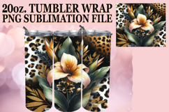 Bright love 20oz tumbler wrap, Leopard Prints Product Image 1