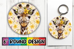 Blissful Round Designs PNG, Giraffe Product Image 1