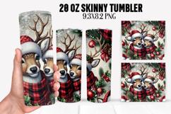 Christmas Deer Tumbler Sublimation ,20 oz Tumbler Wrap Product Image 1