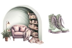 Stylish Winter Clipart Clipart, Set of 20 Png Bundle Product Image 5