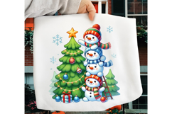 Cute Christmas Snowman PNG, Funny Christmas Snowman PNG Product Image 1