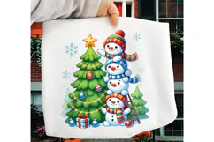 Cute Christmas Snowman PNG, Funny Christmas Snowman PNG Product Image 1