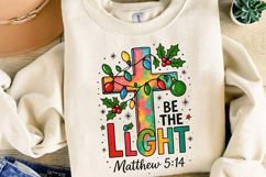 Christian Christmas Cross Sublimation, Jesus Christmas Png Product Image 4