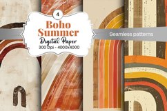 Summer Boho digital paper Seamless backgrounds Product Image 2