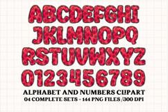 Christmas Alphabet png clipart, christmas letters doodle Product Image 4
