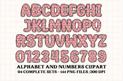 Christmas Alphabet png clipart, christmas letters doodle Product Image 4