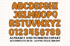 Fall Autumn Alphabet png clipart, fall autumn letters doodle Product Image 4