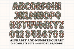 Christmas Alphabet png clipart, christmas doodle letters Product Image 4