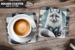 Cute Animals Square Coaster PNG Bundle, Digital Coaster Set Product Image 8
