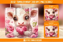Highland Cow Tumbler Wrap Designs, Sublimation Wrap Product Image 1