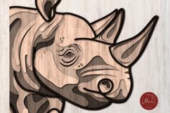 Multilayer Rhino Mandala Rhinoceros Laser Cut File SVG Layer Product Image 6