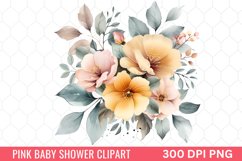 Pink Baby Shower Clipart Product Image 1