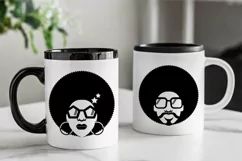 Disco Afro American svg, png Retro Disco 70s afro silhouette Product Image 4