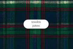 Classic Green Tartan Seamless Pattern Digital Paper Product Image 1