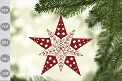 Christmas Star Paper Cut and Laser SVG Design Product Image 1