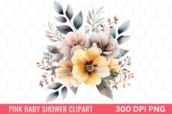 Pink Baby Shower Clipart Product Image 1