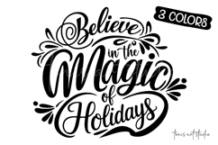 Believe in the Magic of Holidays SVG Christmas Design Product Image 2