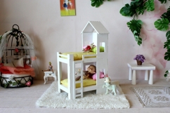 Miniature bunk bed digital file 1:12 dollhouse furniture Product Image 10
