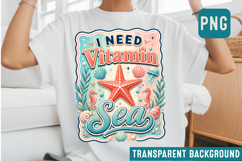 I Need Vitamin Sea Sublimation Design,Summer Sublimation Png Product Image 2