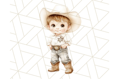 Cowboy Clipart PNG, Kid Western Country Graphic Product Image 2