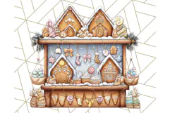 Cozy Christmas Market Stall Clipart PNG, Holiday Art Png Product Image 2