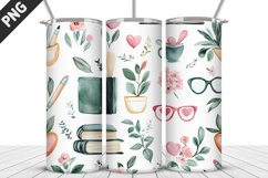 Books Seashell Tumbler Design | Books Tumbler Wrap Product Image 1