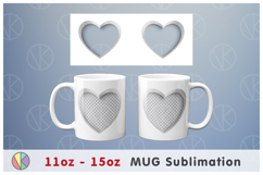 3D Heart Hole Photo Frame Pattern - 11oz-15oz Mug. Product Image 2