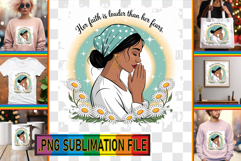 Charming TOTE BAG Designs PNG, Praying Woman Product Image 1