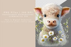 Highland cub clipart, Baby cow clipart, Highland cow Product Image 3
