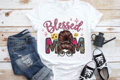 Blessed mom PNG sublimation | Mother's Day PNG T-Shirt Product Image 7