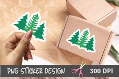 Christmas Tree clipart Sticker Design, Christmas PNG Sticker Product Image 1