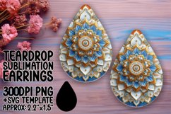 Whimsical Teardrop Earrings Design Art , Mandala Product Image 1